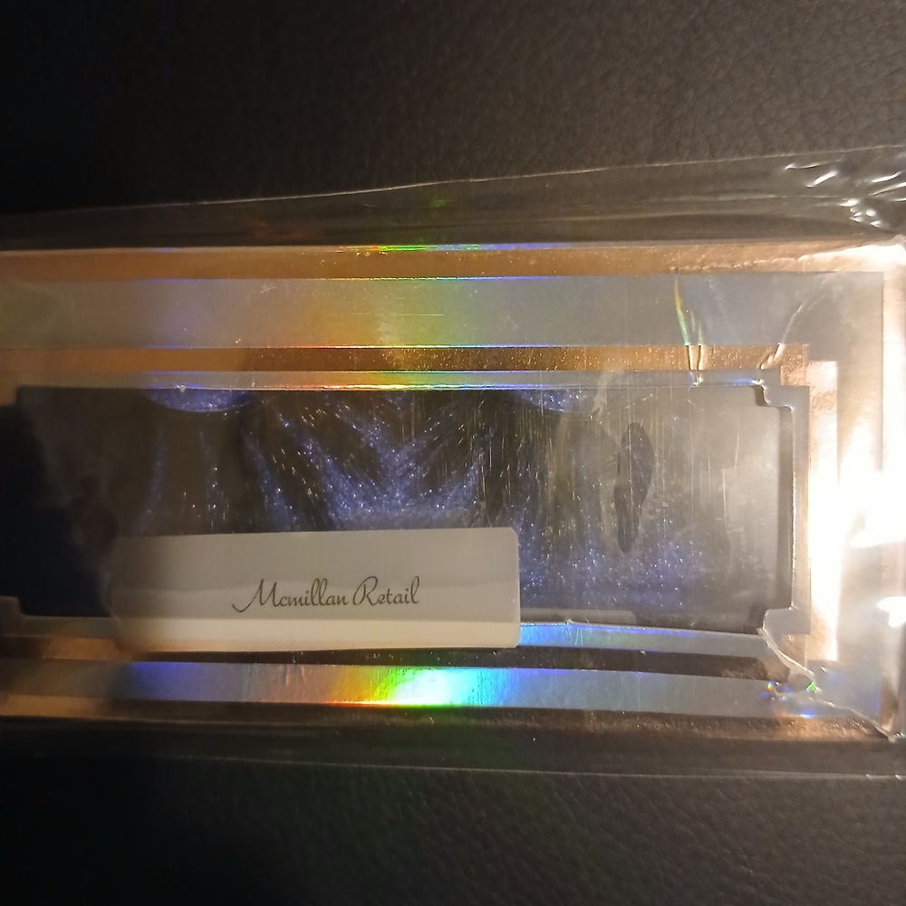 Holographic Eyelash Case with Gold Trim